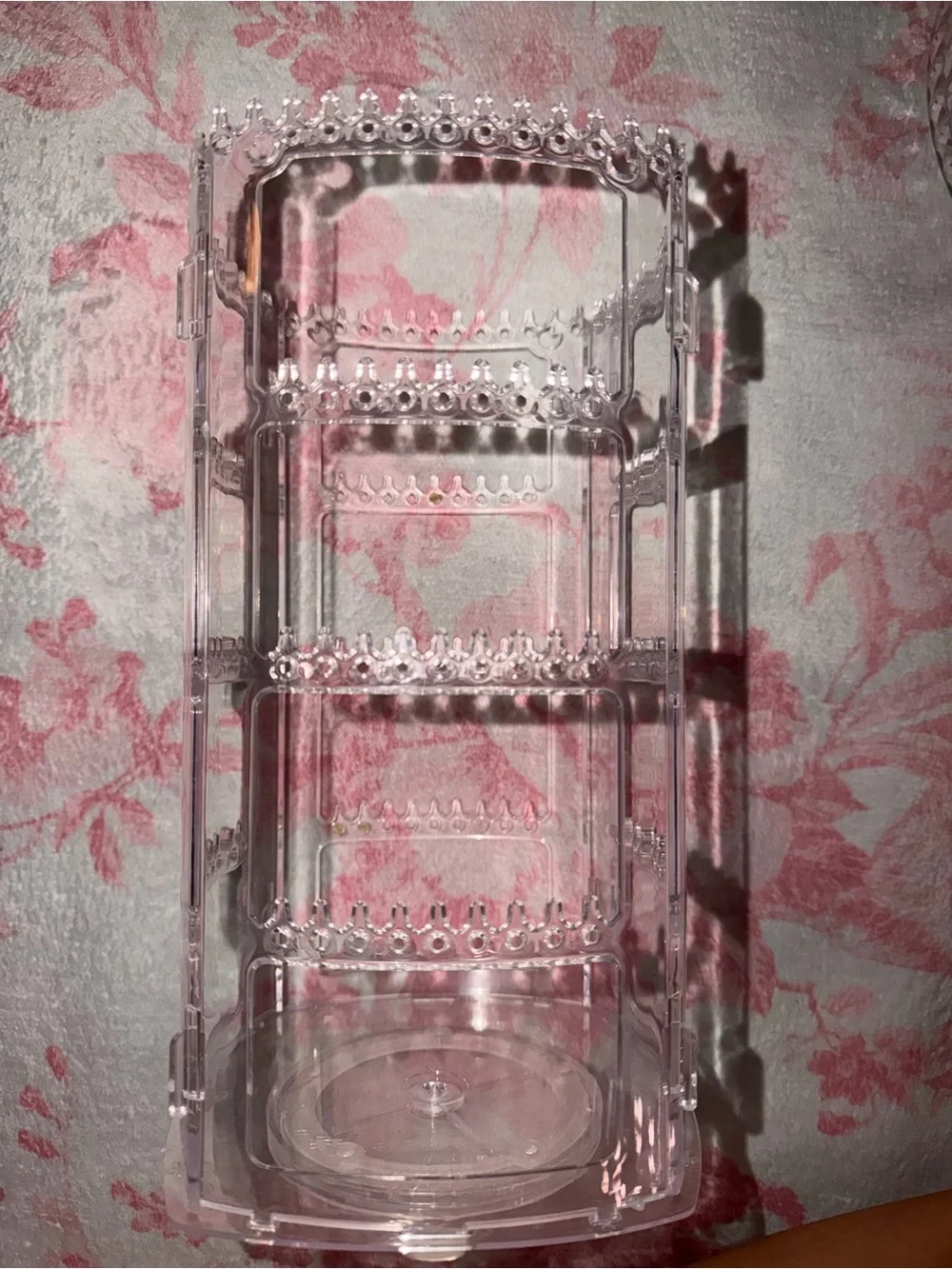 Clear Acrylic Jewelry Organizer Tower - Transparent Jewelry Storage